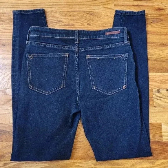 Anthropologie Pilcro and The Letterpress Mid Rise Skinny Dark Blue Jeans(26) - Picture 3 of 11